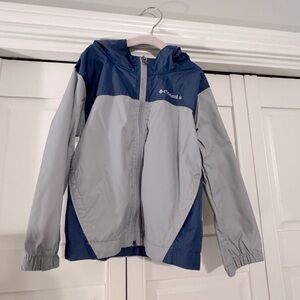 Columbia Boys Blue and Gray Rain Jacket